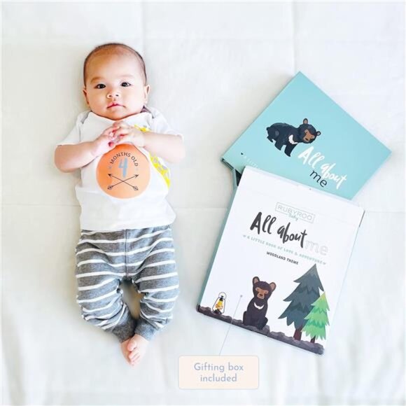 Baby Memory Book - Milestone Keepsake Baby Photo Album - First 5 Years Scrapbook - Picture 5 of 8